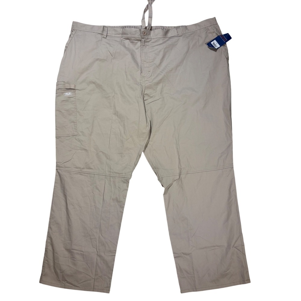 Utility Gorpcore Workwear Men Khaki Cargo Scrub Pant Size 5XL NWT Big & Tall